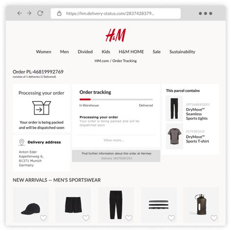 hermes corporate tracking number